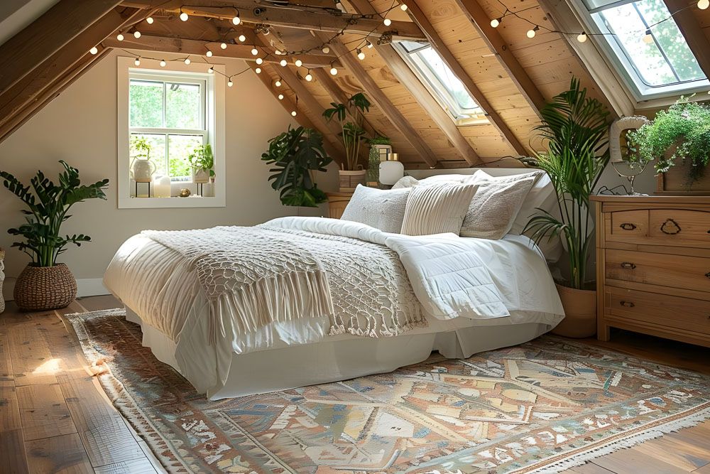 boho-style-bedroom-with-string-lights