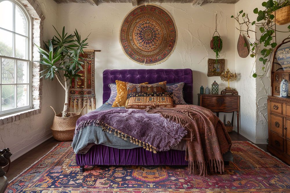 boho-bedroom-ideas-with-lots-of-prints