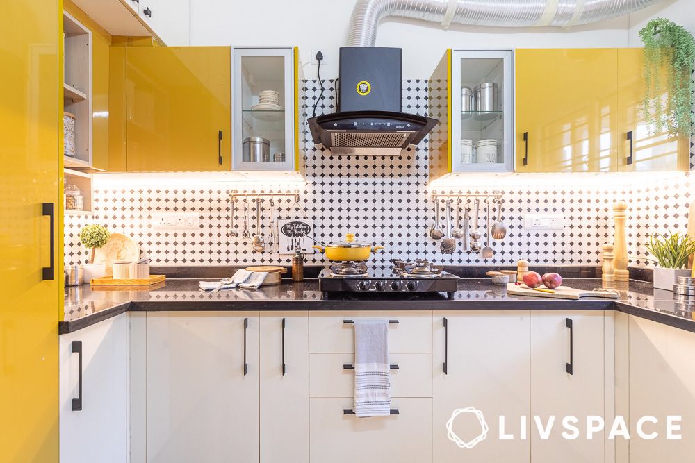 modular kitchen colour combination ideas sunny yellow and white