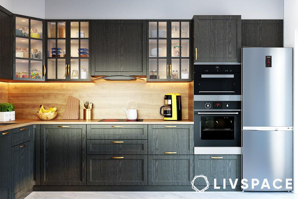 kitchen colour combination dark and light wood