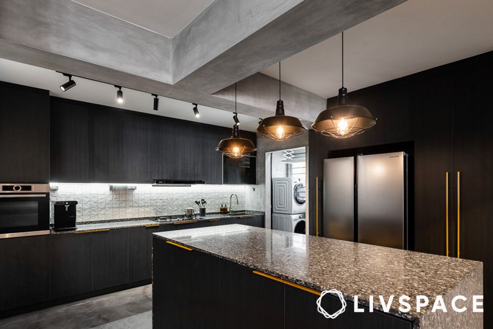 great kitchen wall colours black
