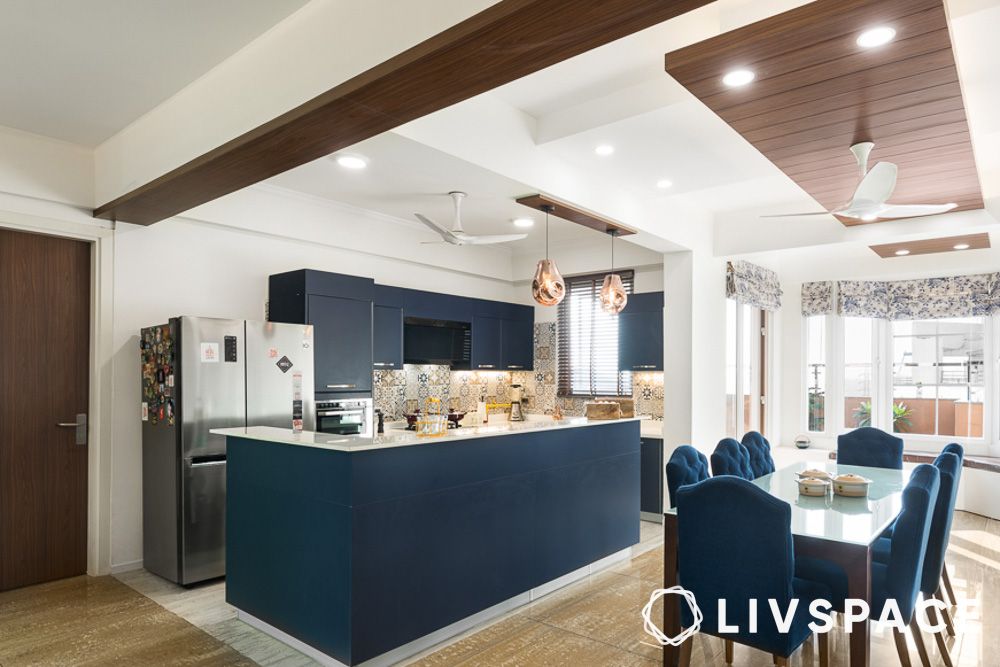 nice colour for kitchen walls navy blue
