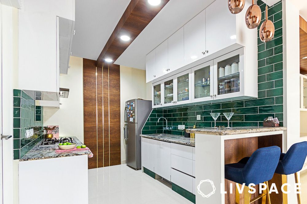 open-green-backsplash-breakfast-counter