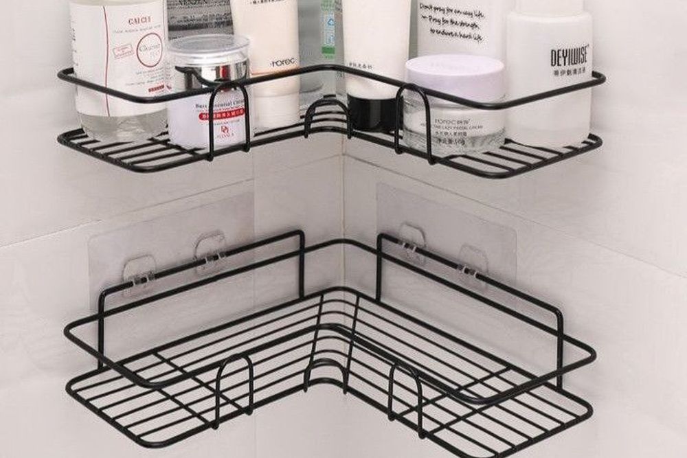 black-stylish-storage-for-bathroom-with-shelves