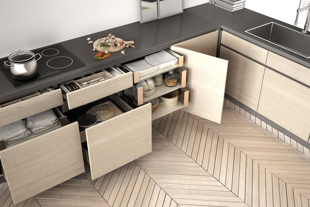 drawer with a door modular kitchen drawer design