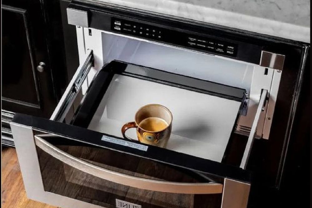 modern kitchen drawer design for microwave