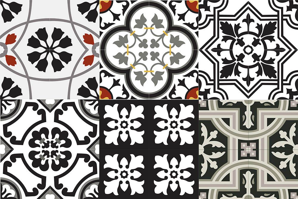 black athangudi tiles design pattern
