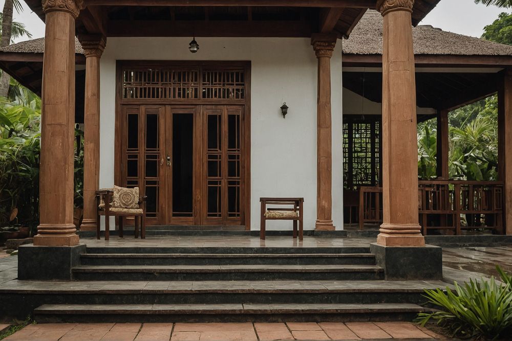 traditional kerala teak wood main door design