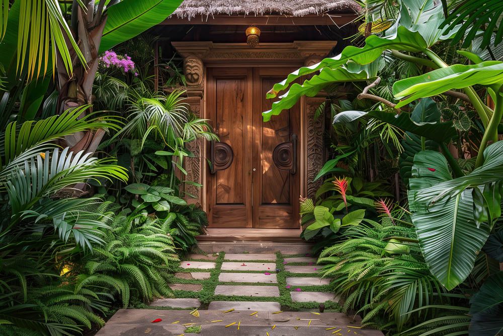 teak wood main double door design with intricate carvings