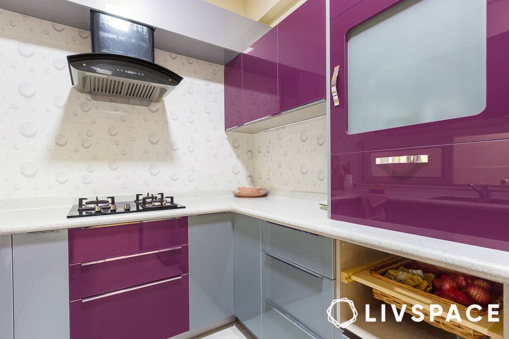 white-wallpaper-with-colourful-cabinets