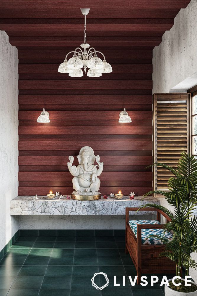 vitrified tiles design for mandir