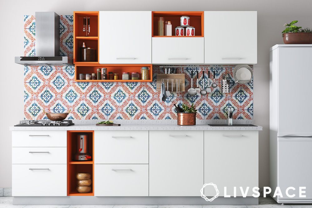 cost of white cabinets for modular kitchen renovation