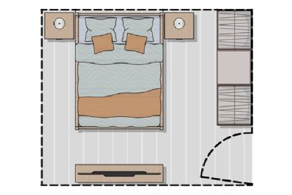 10x10 bedroom layout cosy and open