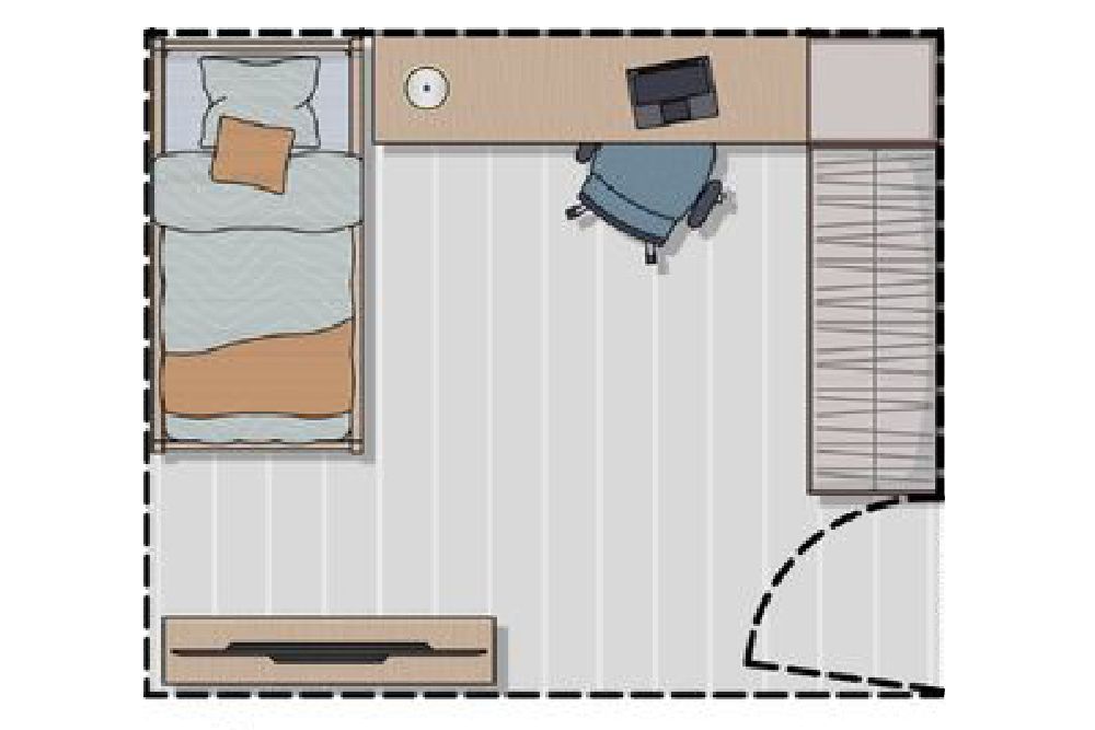 10x10 bedroom layout compact and functional