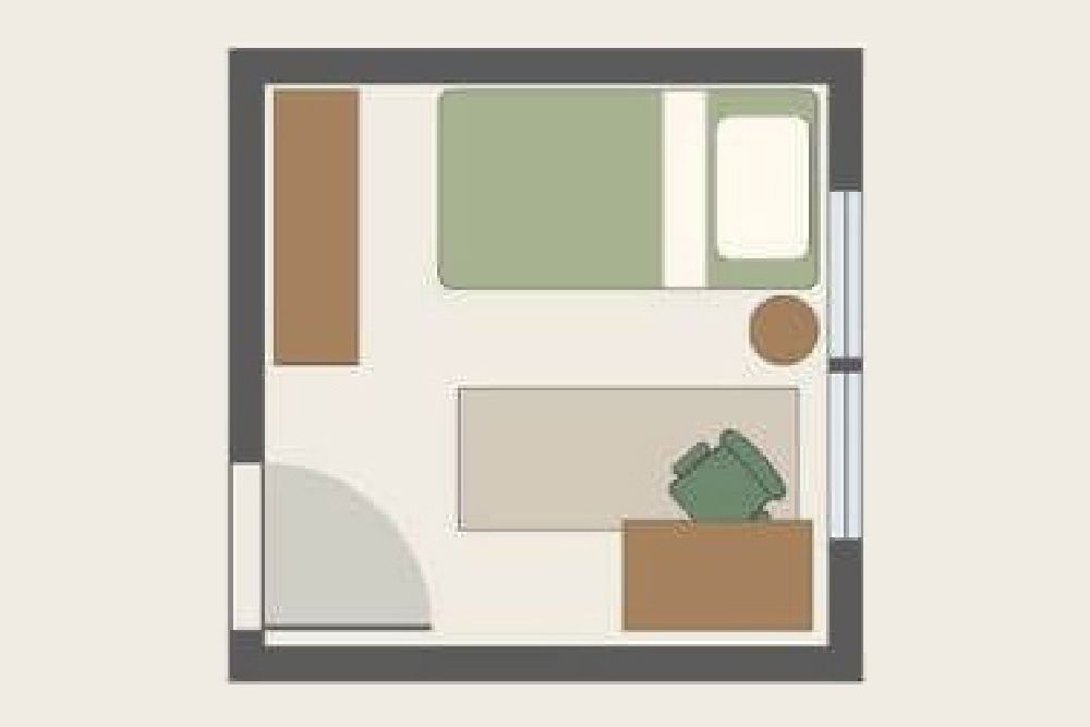 small bedroom layout single bed simplicity