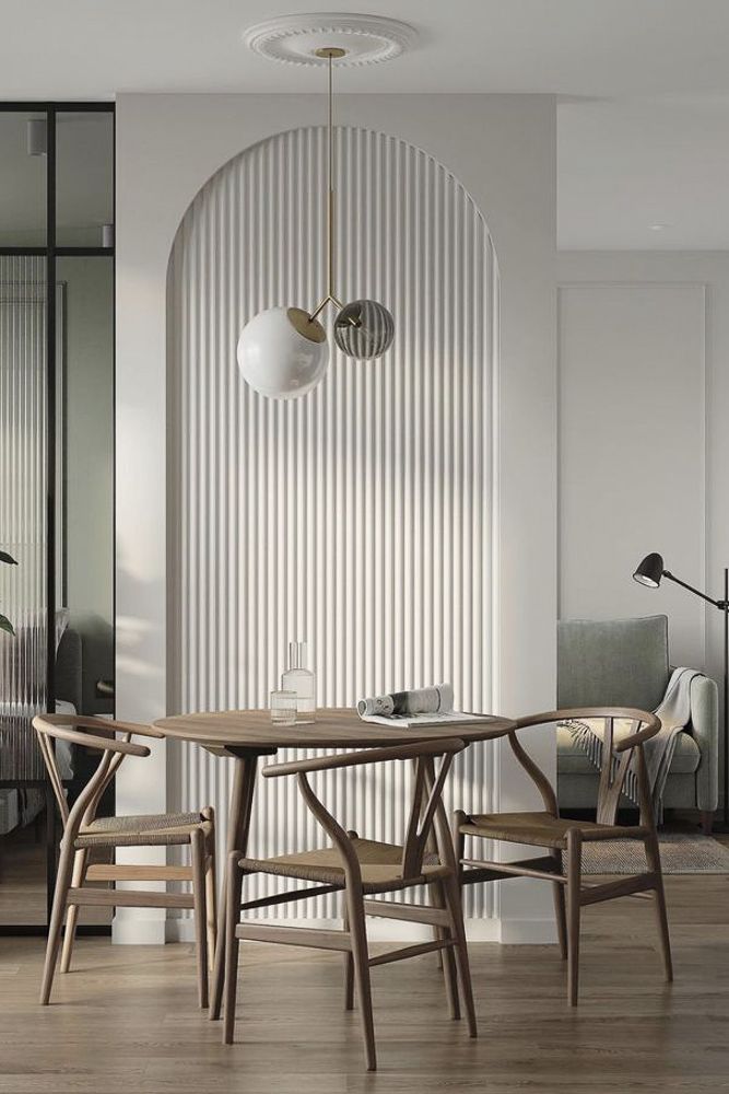 fluted-accent-wall-for-dining-room