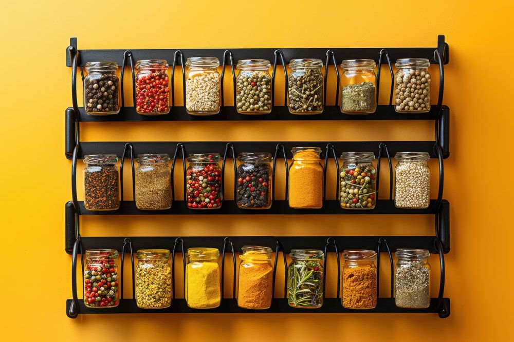 wall hanging spice rack decor for kitchen