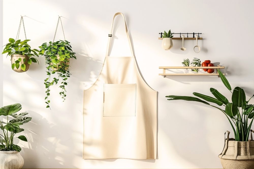 decorative-wall-kitchen-with-hanging-apron
