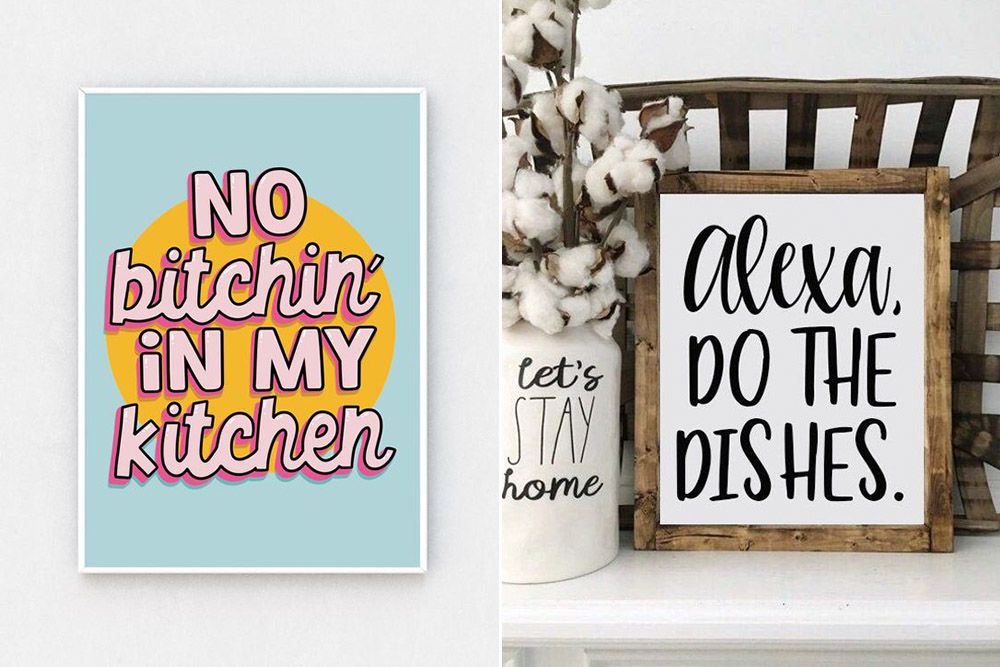kitchen quotes as wall hangings