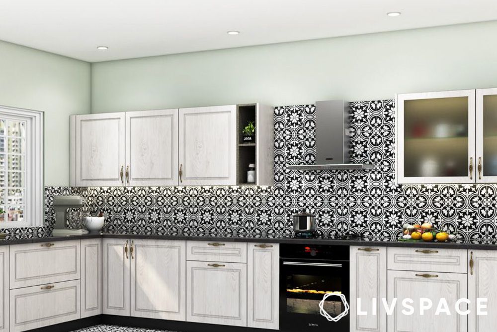 pattern white geometric kitchen wall paper stickers