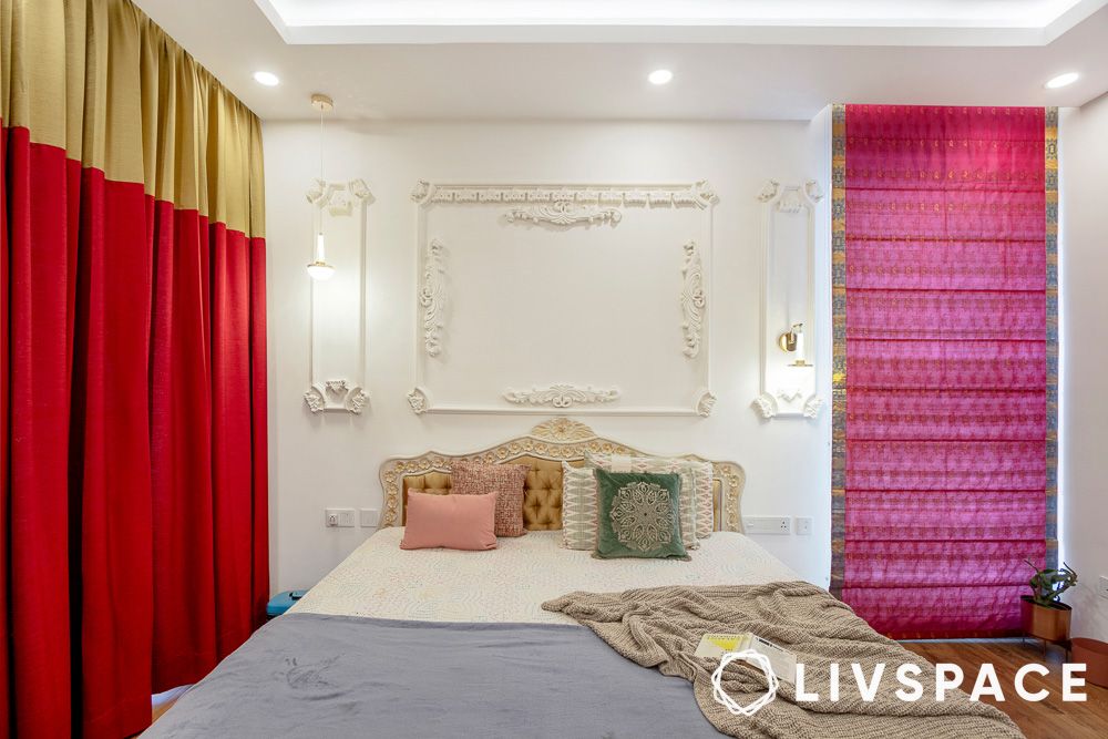 traditional-indian-home-bedroom-wall-design