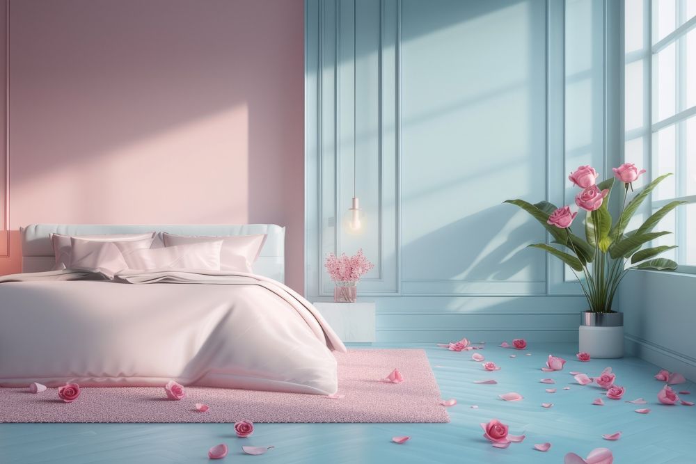 light-sky-blue-and-baby-pink-colour-combination-for-bedroom-walls