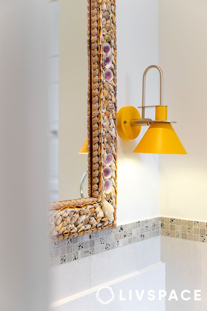 bathrooms with white tiles pebbles