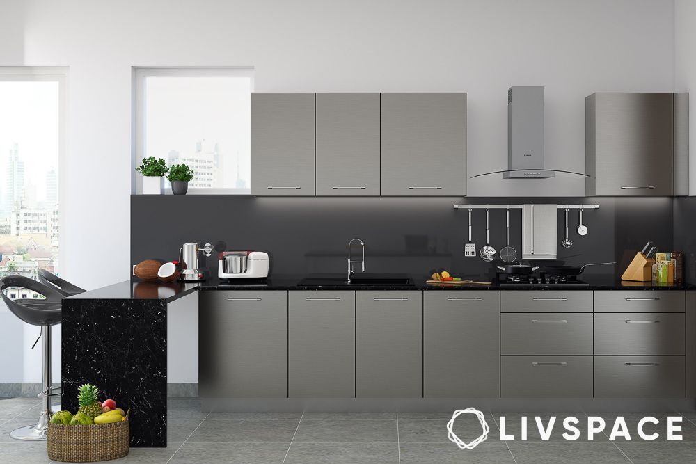 grey contemporary kitchen interior design