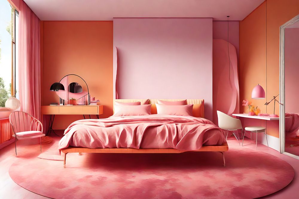 pink-and-orange-matching-pink-two-colour-combination-for-bedroom-walls