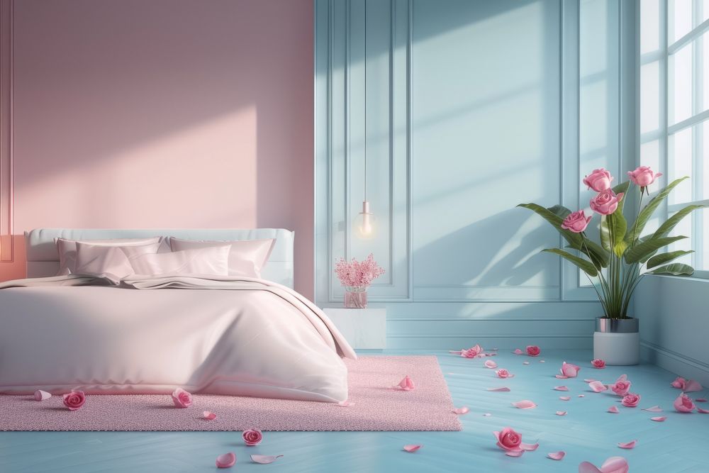 blue-pink-bedroom-walls