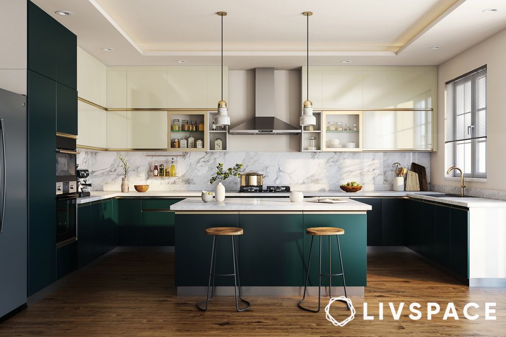 forest green matte cabinet finish for kitchen