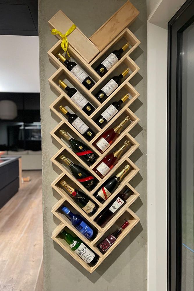 wine rack kitchen decor ideas