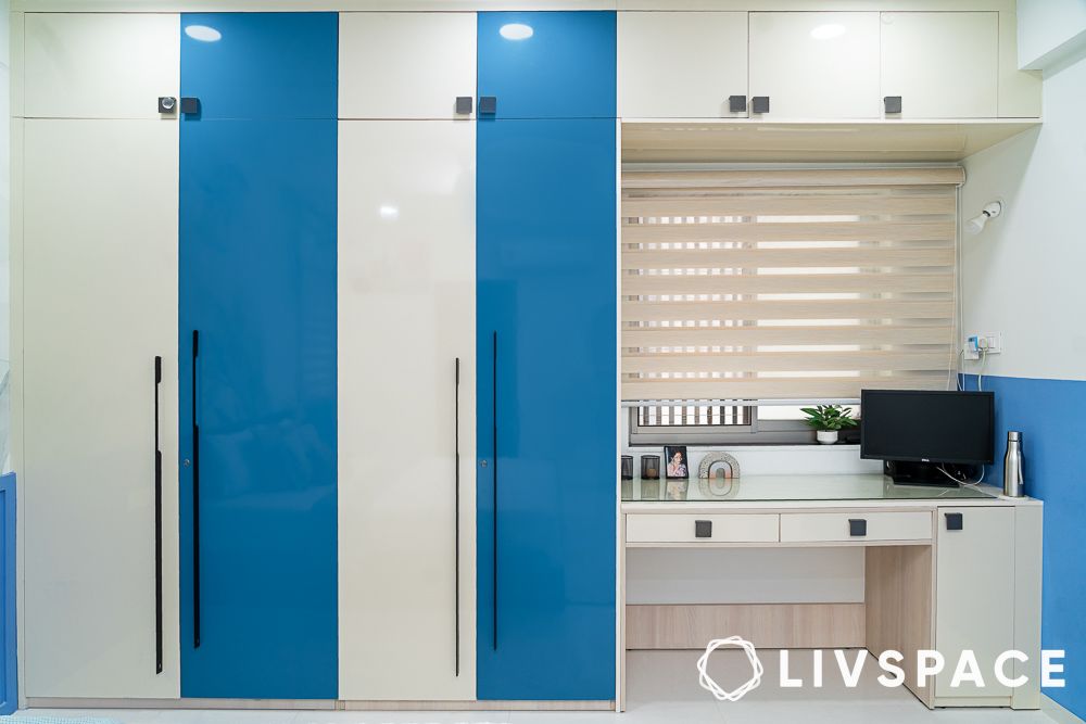 blue white colour combination wardrobe