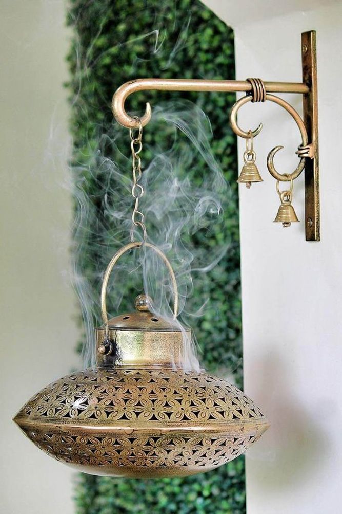 indian home design with vintage dhoop holders