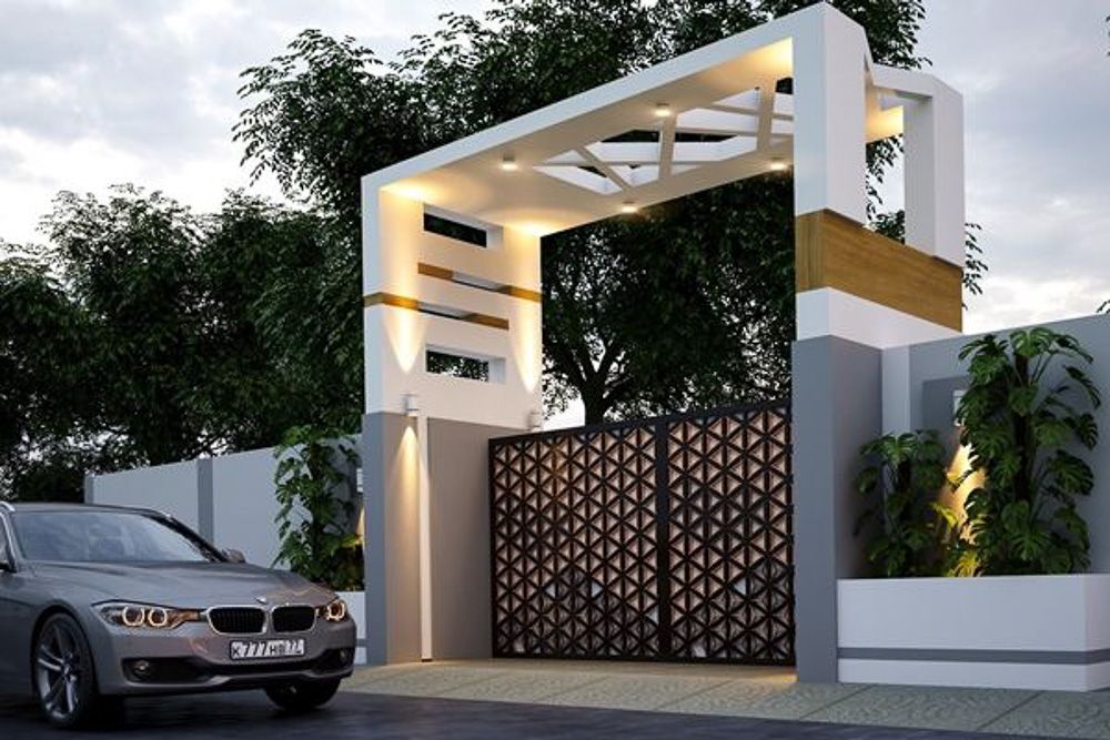 modern classical flat home front gate arch design