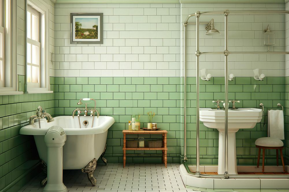 sage-green-colour-combination-on-the-bathroom-walls