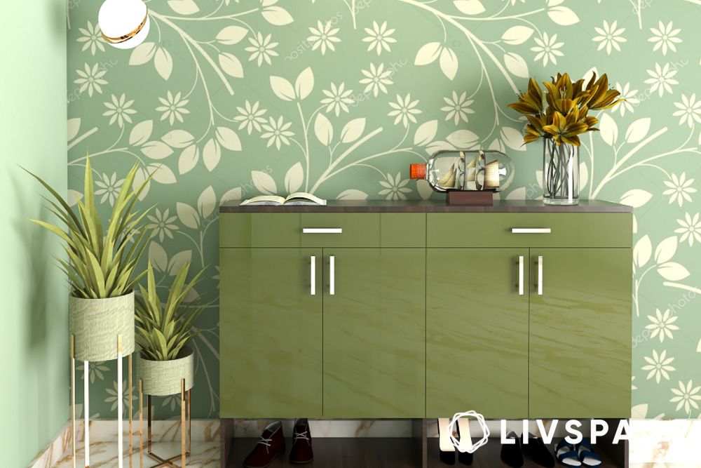 sage green paint colours in the foyer