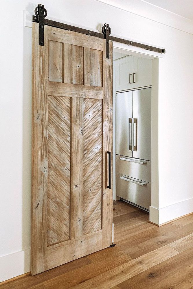 Chevron or Herringbone veneer wood door design