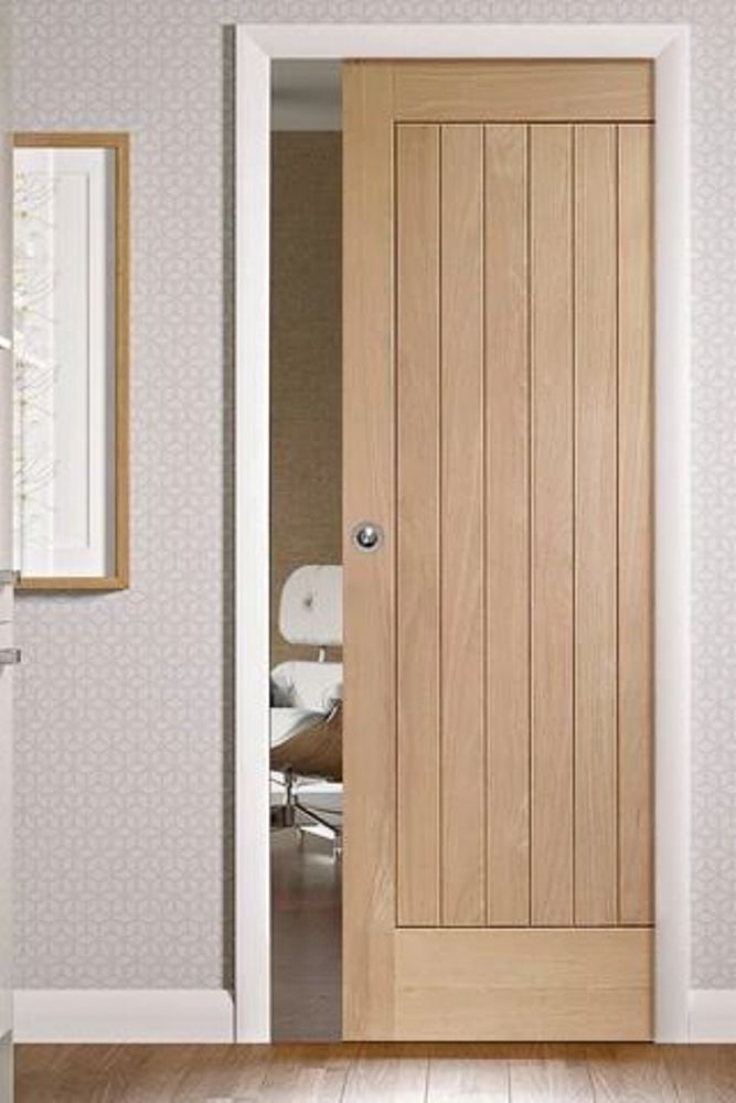 bedroom veneer pocket door design