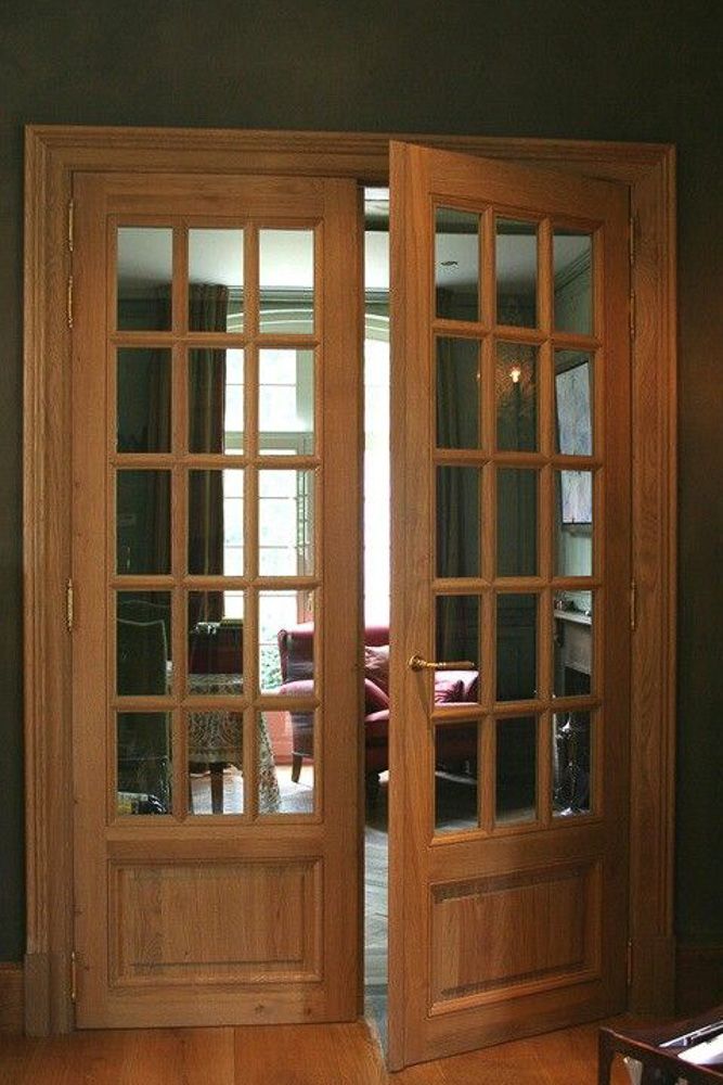 veneer French double door design