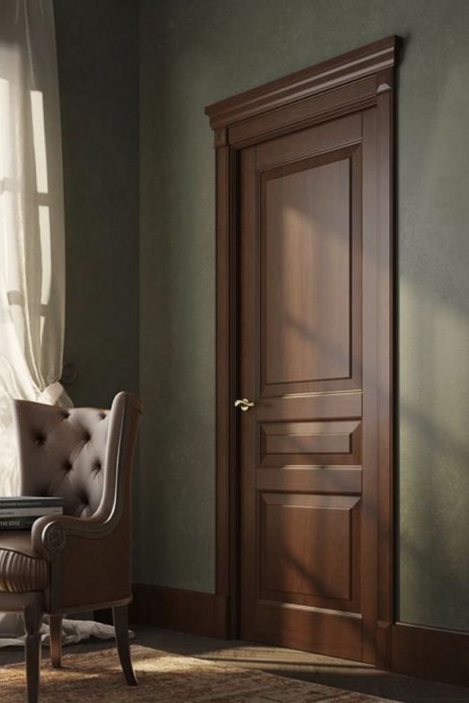 Moulded teak veneer door design idea