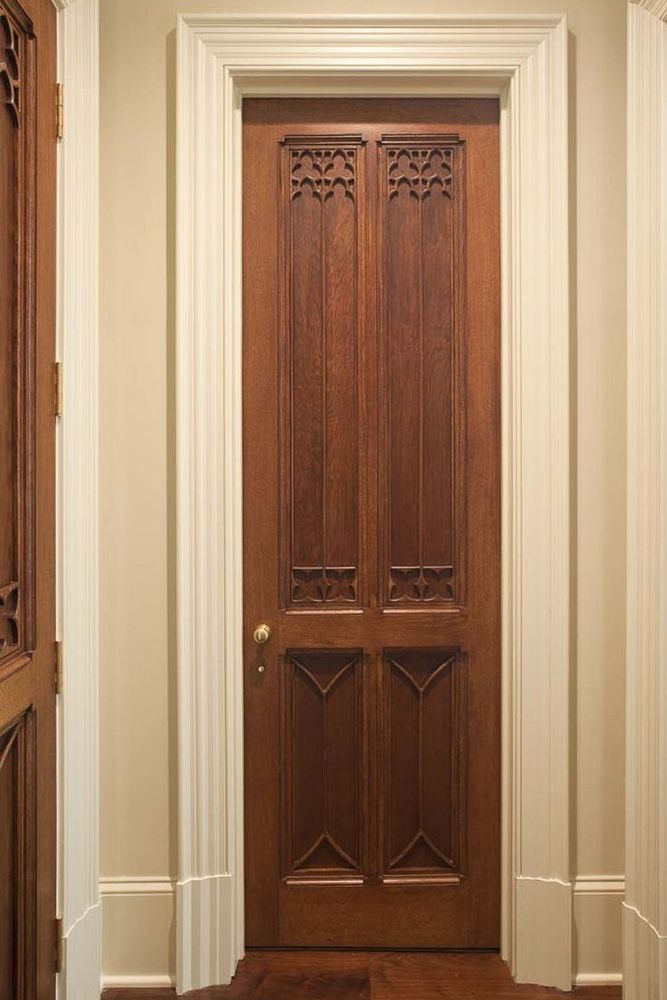 Vintage inspired teak veneer door design