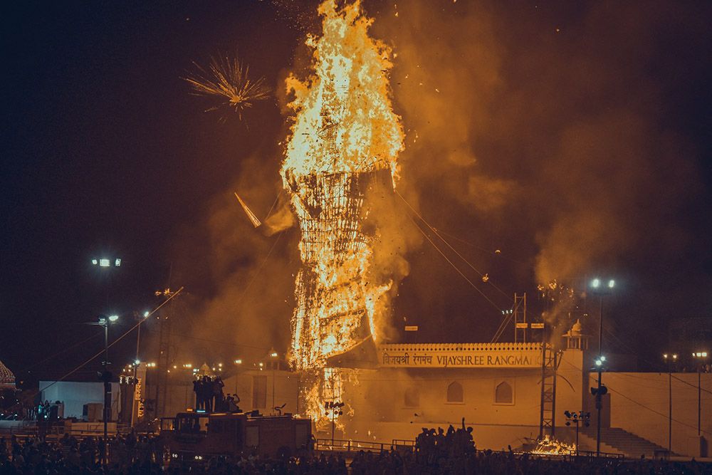 Ravan ka dahan on Dussehra
