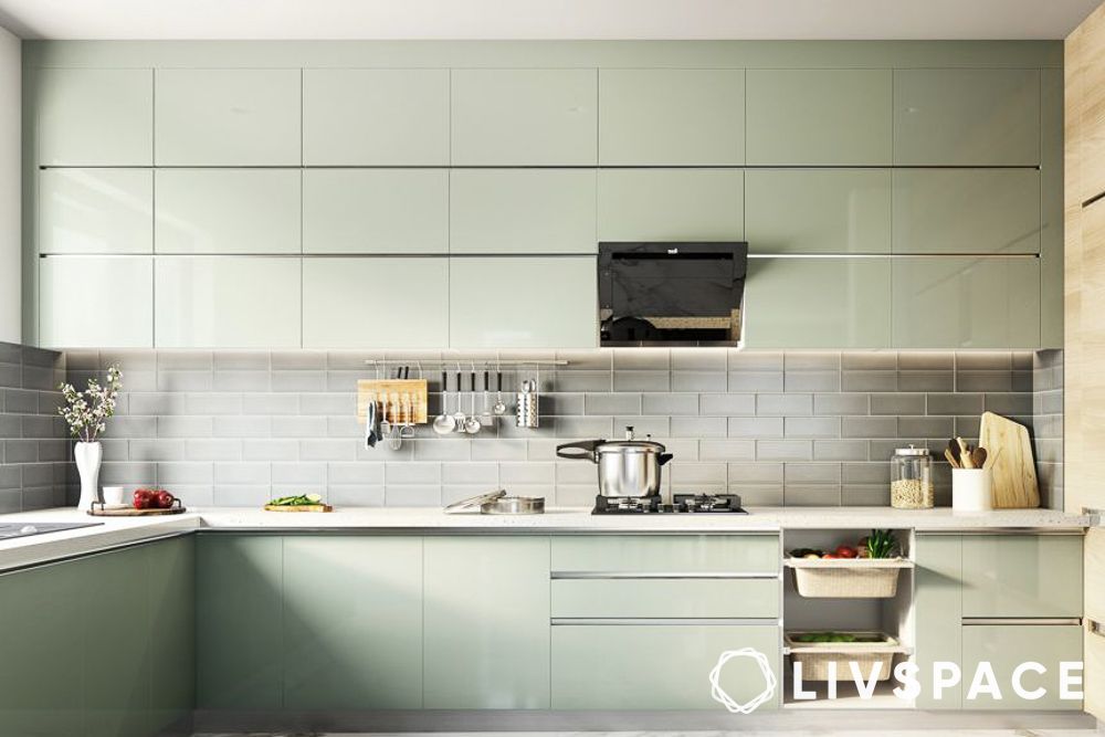 pastel green kitchen cabinets for kitchen vastu