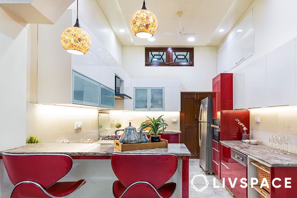 home red kitchen lighting ideas