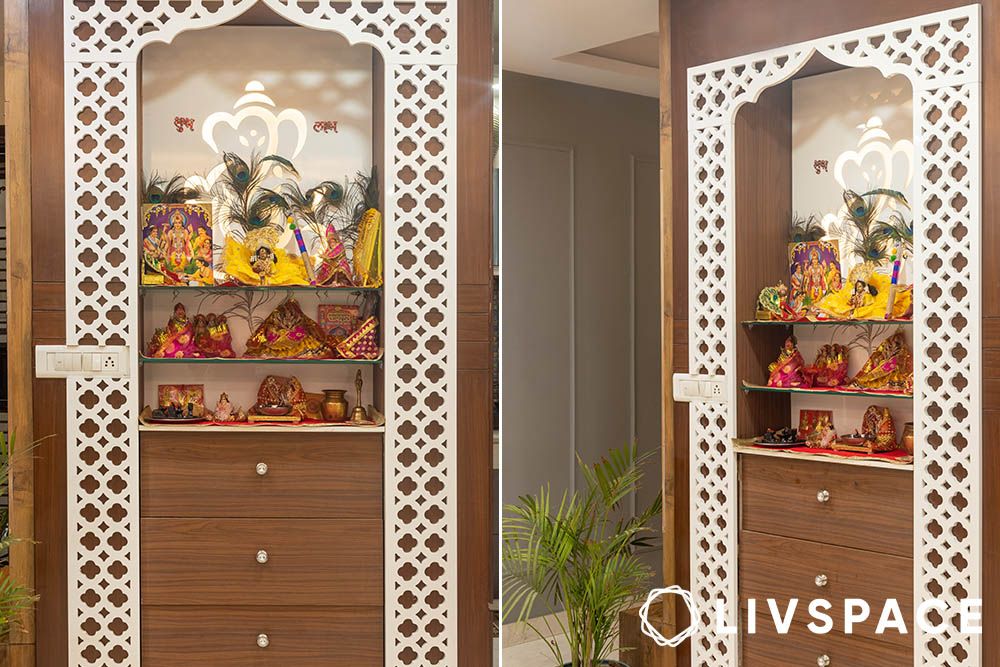 cupboard design for pooja room