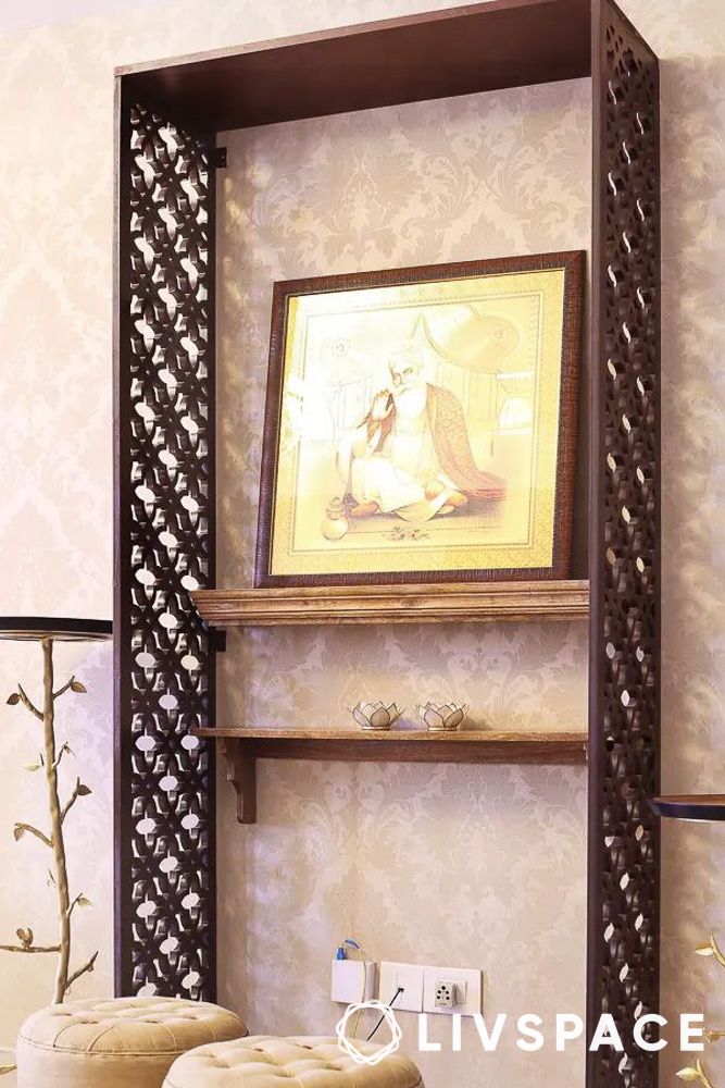 minimal pooja unit design for indian homes