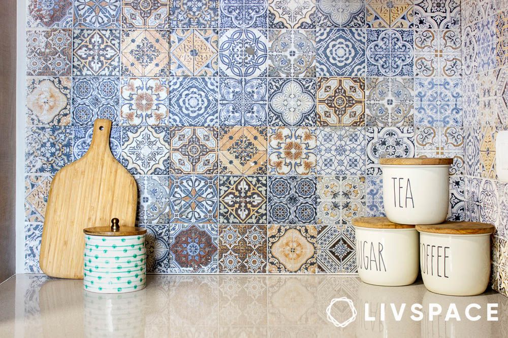 moroccan tiles for backsplash in modular kitchen