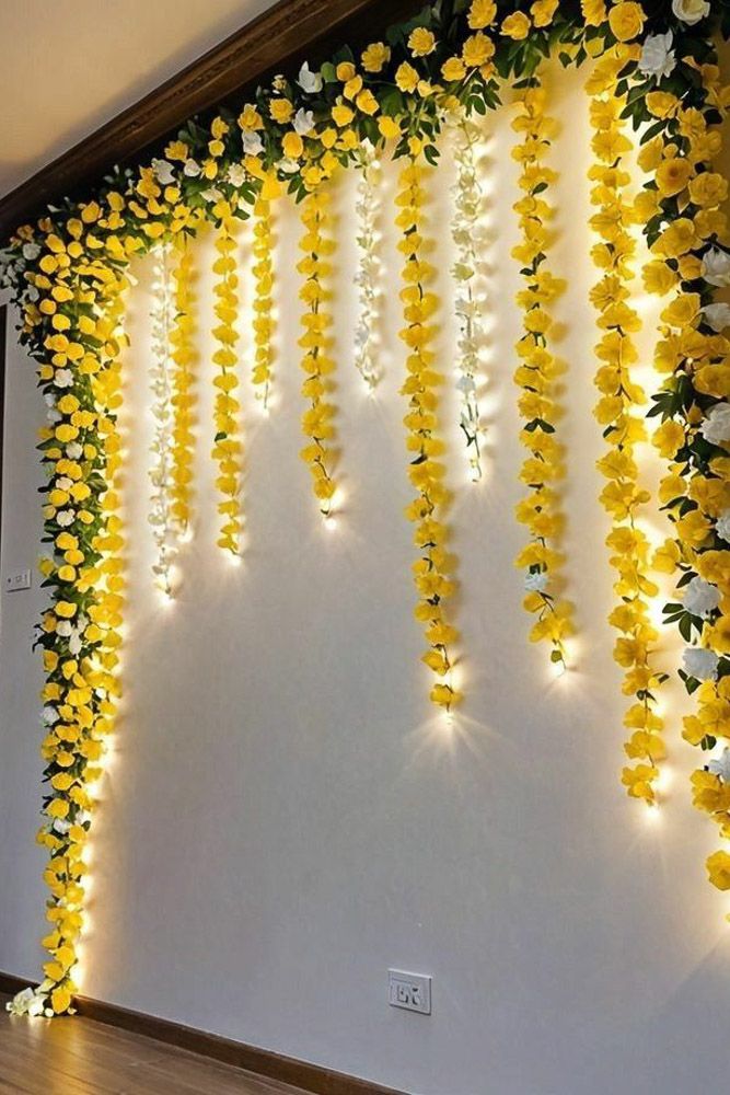 floral light arrangement for durga puja