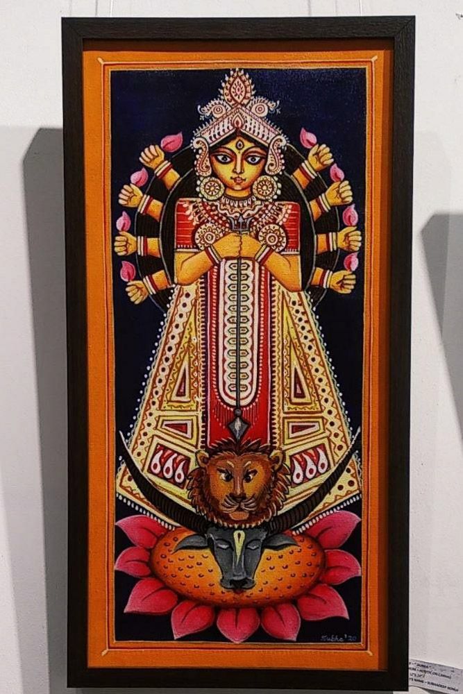 painting for durga puja decor